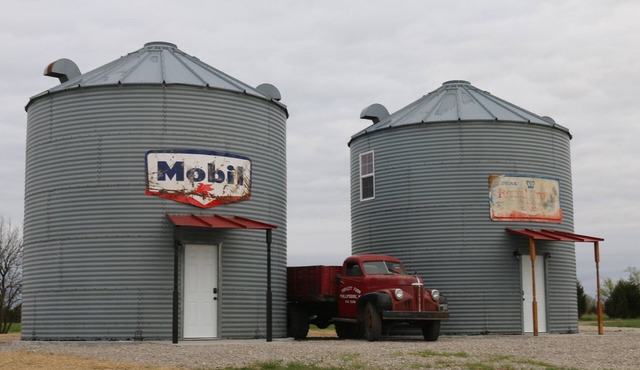 Grain Bin that has been converted into a unique overnight rental.