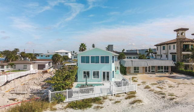 Grand Beachfront Home with Pool and Space