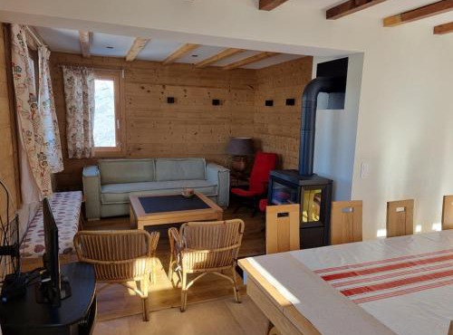 Grand chalet 11 pers, 4 chambres, Sud, proche ski - FR-1-733-72