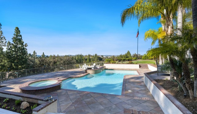 Grand hillside estate with private pool, spa