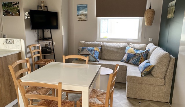 Grand Mobil Home Neuf Avec Tout Confort et Terrasse Fermée sur 18 m²