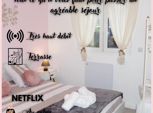 Grand studio La Sensée - Wifi, Calme, Parking privé