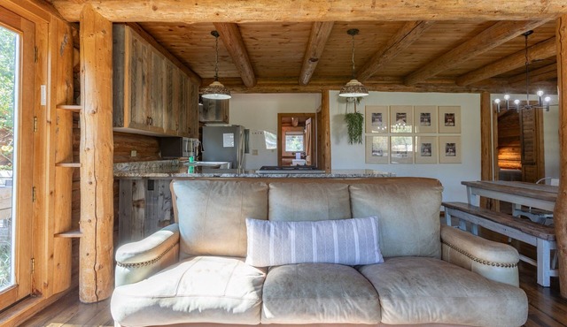 Grand Teton Views Await at Cozy Teton Log Cabin