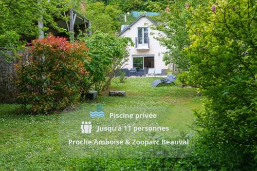 Grande maison 11 pers piscine & Châteaux Loire