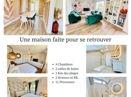 Grande maison familiale centre ville - 2km des plages