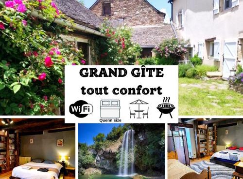 Grande maison familiale - Proche Rodez, Wifi, Calme et Jardin