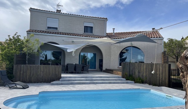 Grande Villa vue sur Mer, Terrasse, Piscine, Plages à 2km