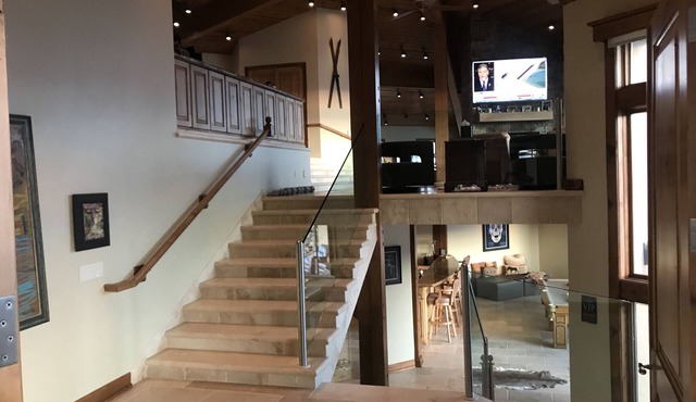 Grandiose home with breathtaking views of ski resorts and surrounding mountains.