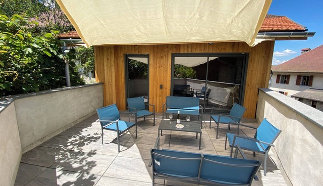 Grange Rénovée, Esprit Loft, à six Minutes du Lac Dannecy vue sur le Mont-blanc