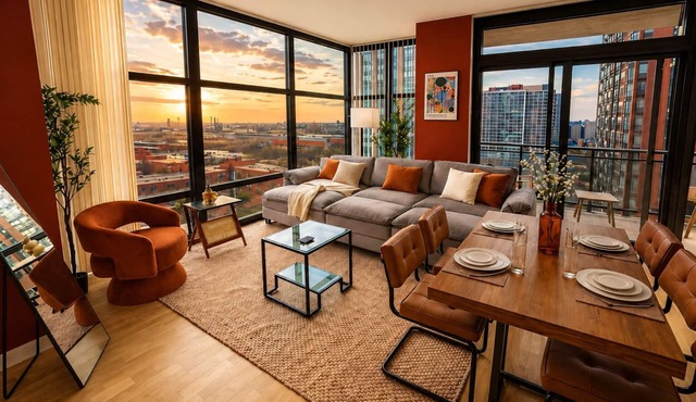Grant Park 2BR Condo with Balcony Skyline View & Gym