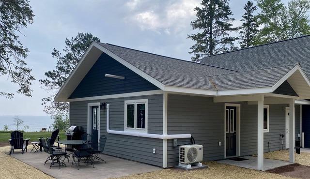 Gray cabin, built in 2023