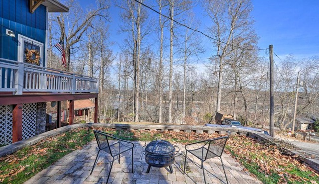 Gray Home w/View of Boone Lake + Fire Pit!