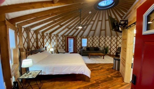 Gray Yurt in Hocking