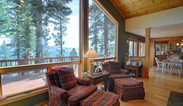 Great Tahoe Home with 60-Foot Deck & Panoramic Lake Tahoe View