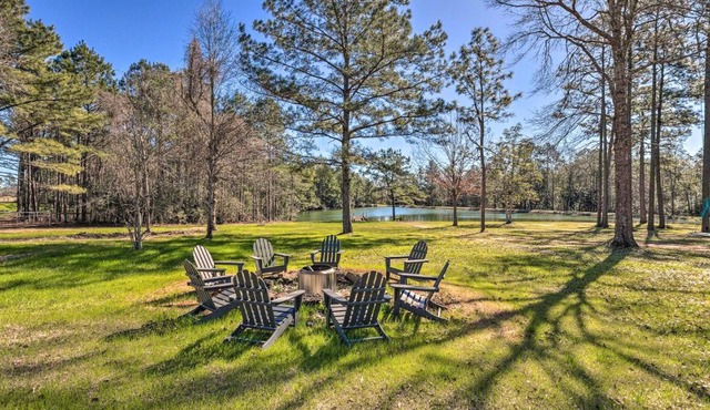Green Acres Home with Fire Pit and Fishing Pond