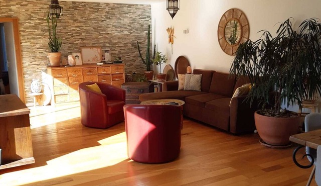 Green and quiet close to town.