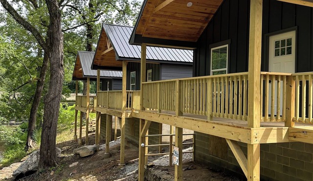 Griffen Mill Properties Cabin #8 by Waterfall in Salem Al with WiFi, AC