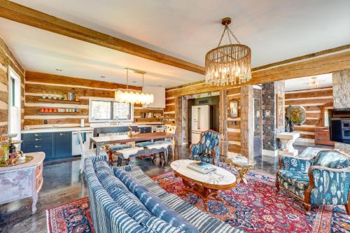 Grill and Fire Pit Eclectic Ulster County Cabin