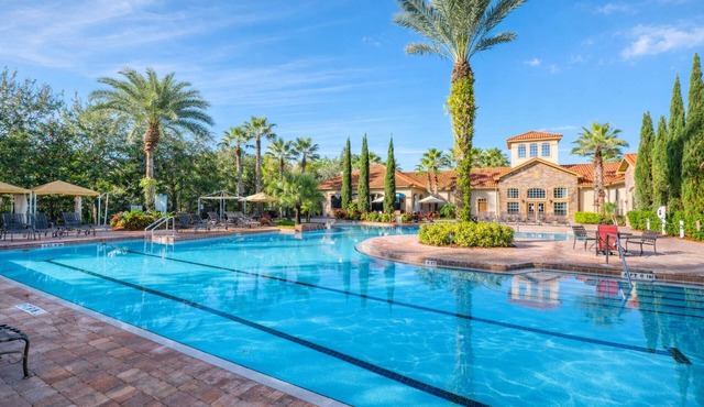 Ground-Floor 3BR Tuscana Resort Condo | No Stairs | Resort Pool Hot Tub & Theater | Near Disney!