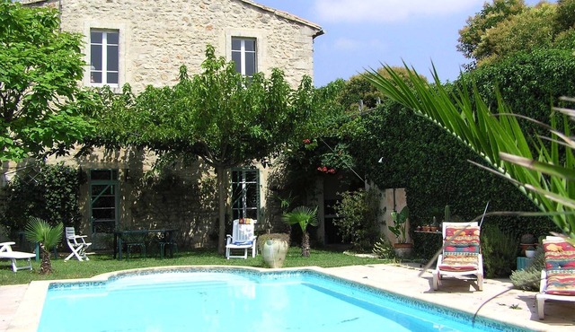 Ground floor apartment with private pool in restored farmhouse