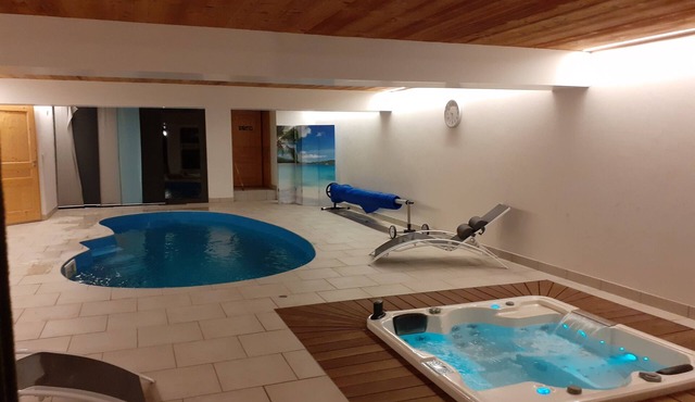 Ground floor apartment of the chalet CRES with swimming pool - jacuzzi
