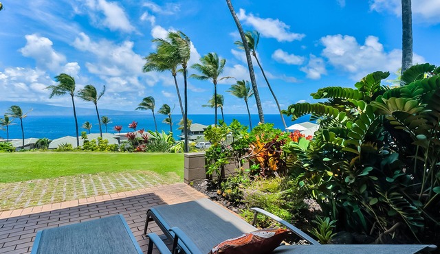 Ground-Floor, Ocean-View Haven with Lanai, Tennis, Resort Pool, and Beach Access