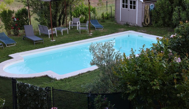 Ground floor of villa with heated pool