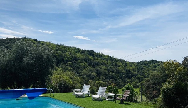 Group gite sleeps 25 on a farm with private pool