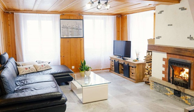 Gruyère House with Fireplace and Views of the Alps
