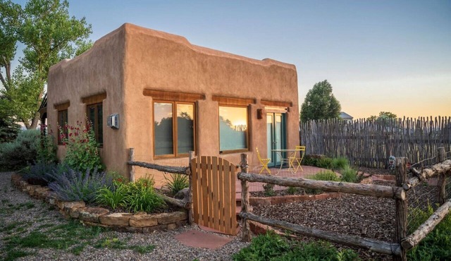 `Guest house at the base of the Sangre de Cristo Mountains`
