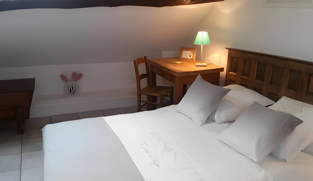 Guest Room “Chambre Rose” with Shared Terrace, Communal Garden and Wi-Fi