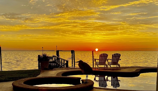 Gulf Front 6 bedroom with private heated pool and hot tub