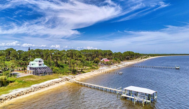 Gulf-front, dog-friendly home with private pool, great view, deck & beach access