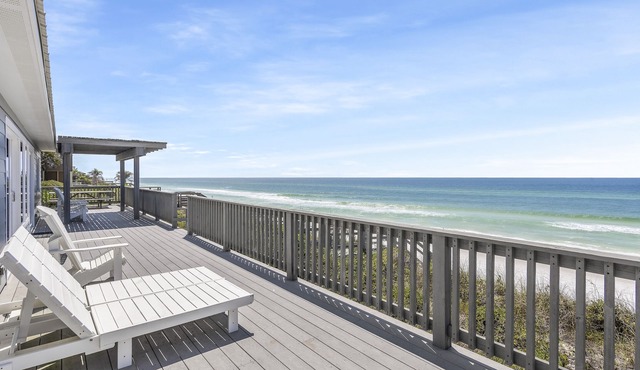 Gulf-Front Seacrest Beach Escape with Panoramic Views & Private Beach Access