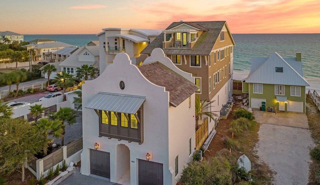 GULF FRONT STUNNER with PRIVATE BEACH, POOL & SPA! BRAND NEW, Sleeps 28!