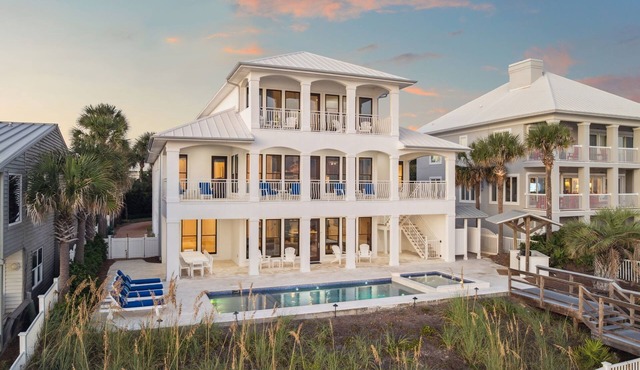 Gulf-front luxury with direct beach access, private pool, game room, & elevator