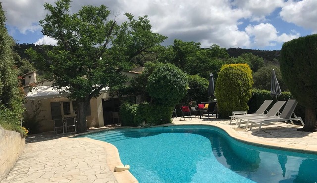 Gulf of Saint Tropez, French riviera villa of charm with a heated swimming pool