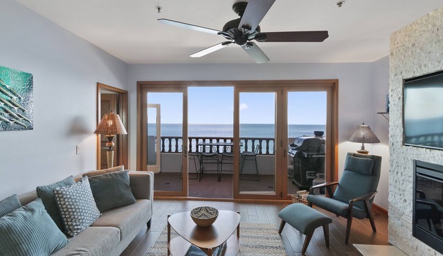H248: Splendid HC Villa +ONLY 1 Step+ Ocean Views+ NEW cart + Electric Fireplace