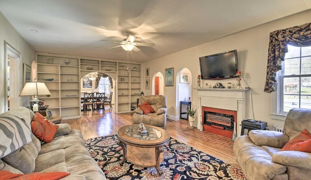 Half-Mi to Dawkins Rail Trail Family Home with Yard