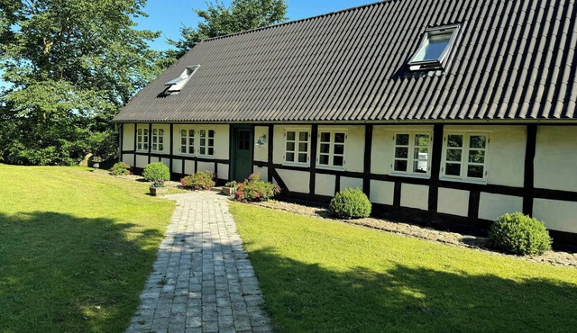 Half-timbered house by Rudkøbing beach