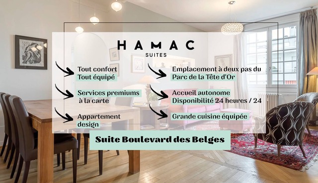 Hamac Suites - Suite Belge - Parc Tête d'Or- 6p