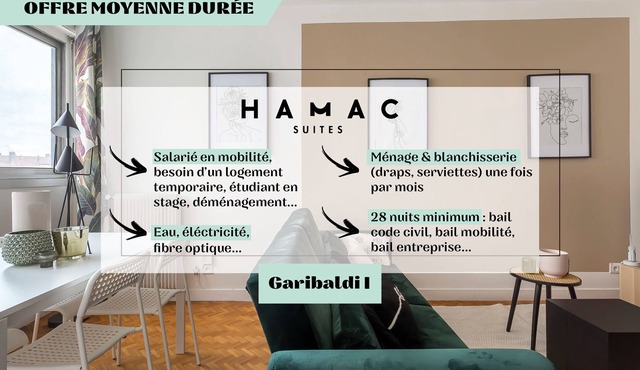 Hamac Suites - Suite Garibaldi 1 - 6 people