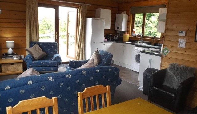 Hand built log cabin at Avonvale Holiday Lodges