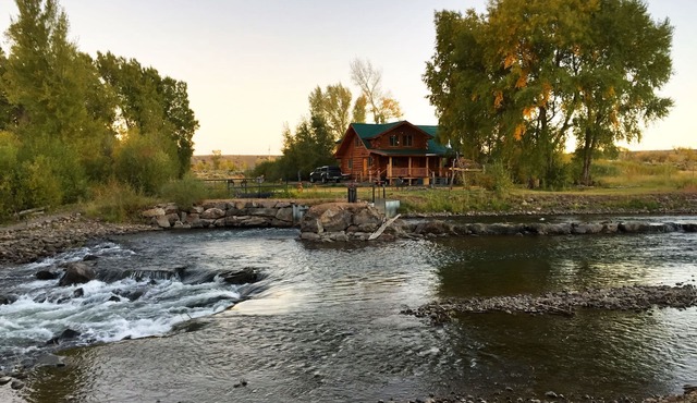 Hand Built Log Cabin On River - Three Bedrooms, Two Bath On Private 15 Acres