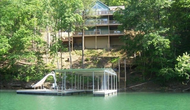 'Happyhour', Norris Lake, Cov Dock w/slide, by Deerfield, Lg Fire Pit, sleeps 30