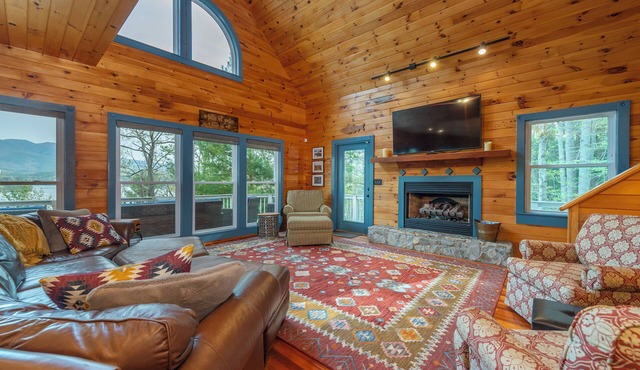 Harborside Haven | Lakefront, Private Dock, Game Room & Mountain Views!