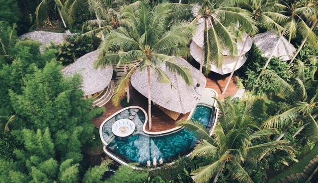 Harmony House, Bamboo House with Pool view