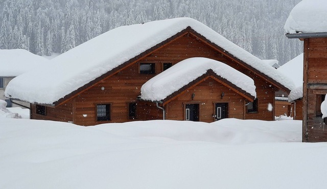 Haut jura semi-detached chalet in lamoura at the foot of the cross-country ski trails