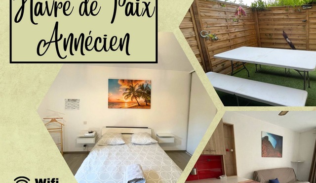 Havre de Paix Annécien - Spacieux T2 en Rez-de-jardin