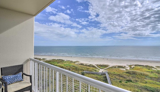Heated Pool and Gulf View Galvestonian Resort Condo